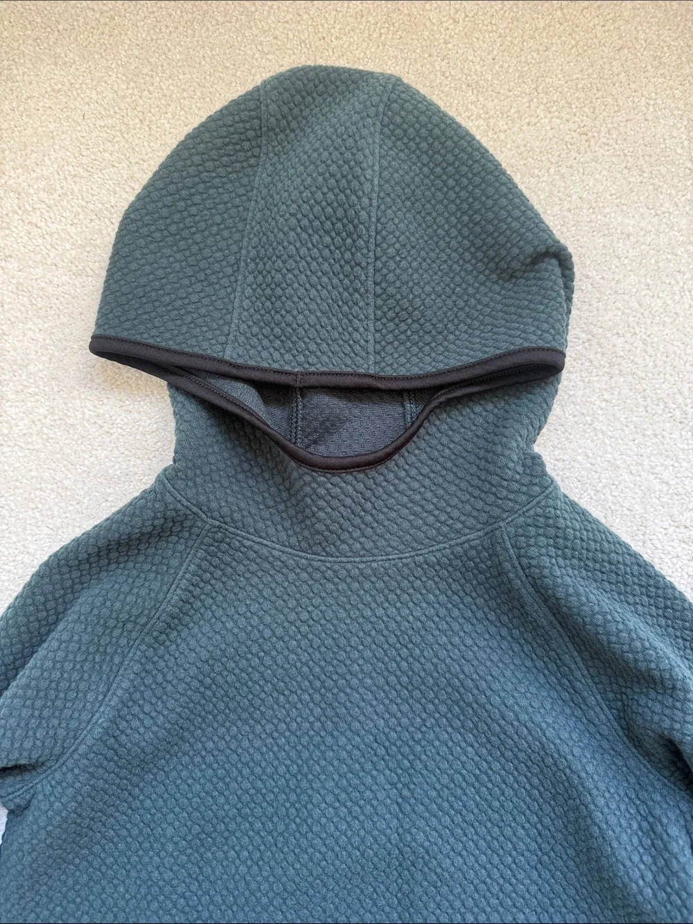 Old Navy Dark Green Textured Hoodie Sweatshirt